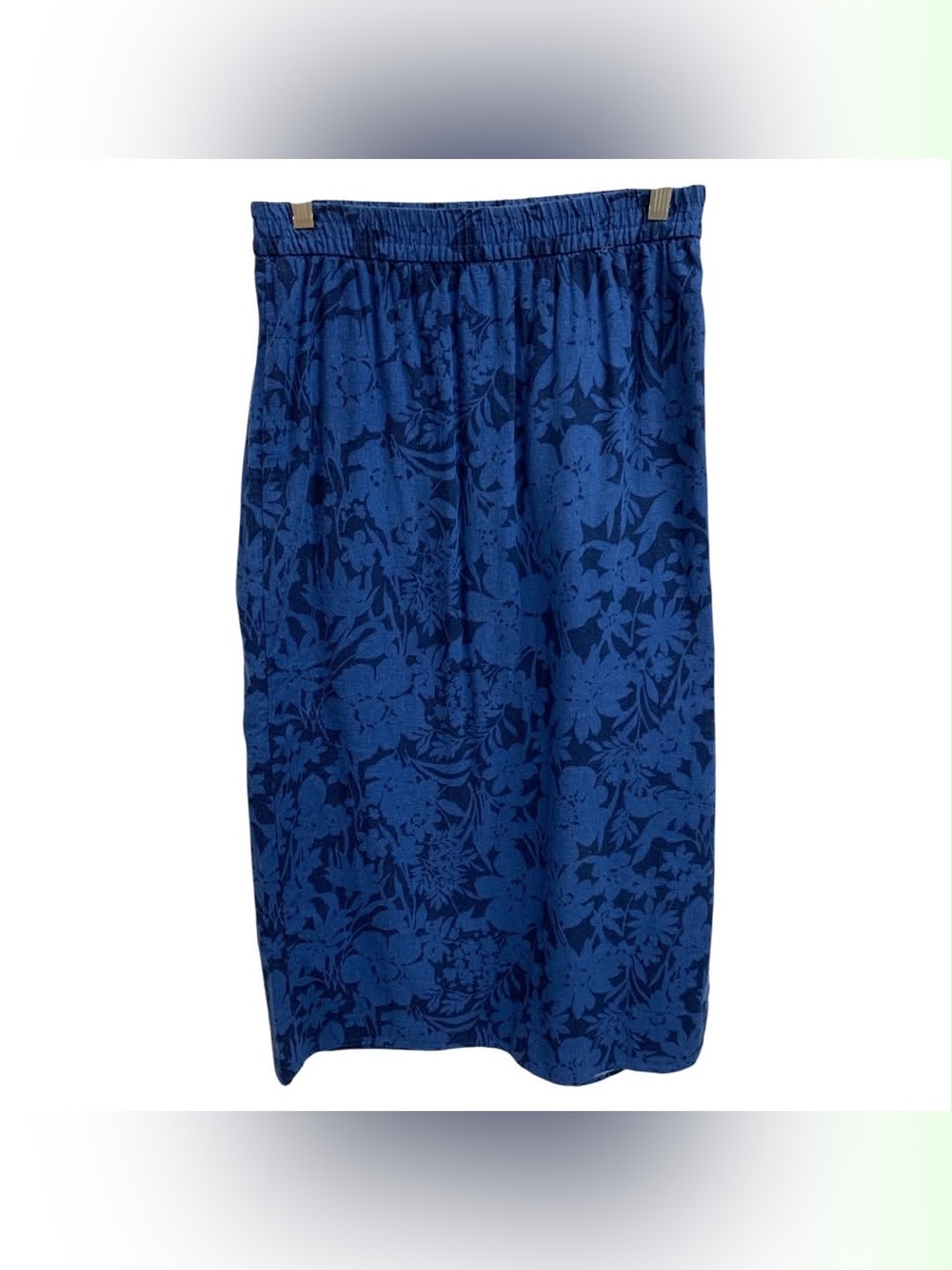GAP Navy Floral Jacquard Midi Skirt Size XS
